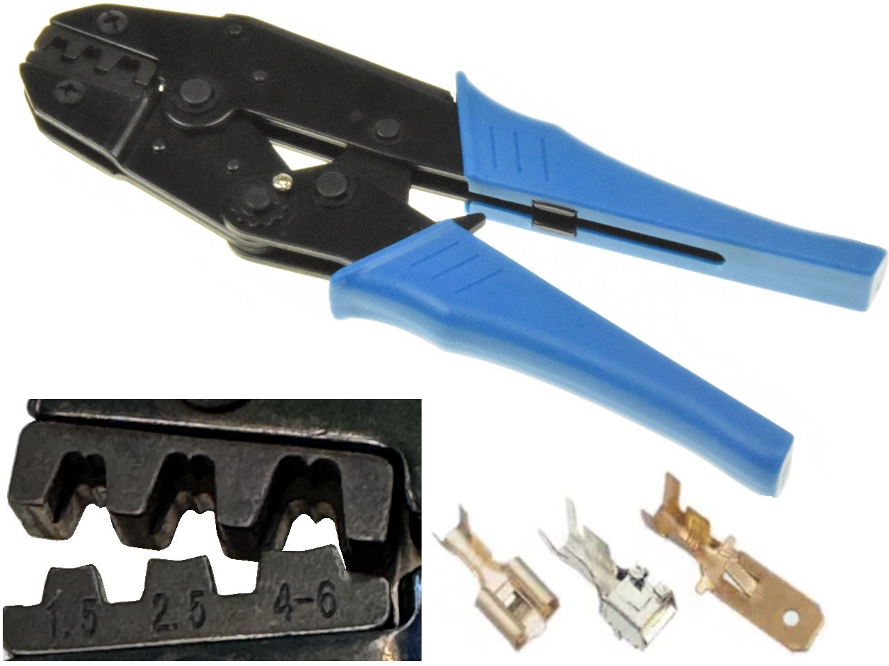 AMP プロの重い圧着工具 - 1.5mm2-6mm2 / 20-10AWG