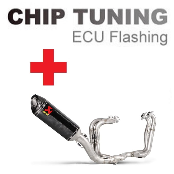 Aprilia RSV4 / Tuono V4 2015-2020 高性能 ECU フラッシュチューニング + Akrapovic S-A10E8-RC ( ステージ3)