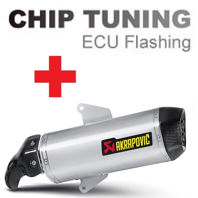 Gilera GP800 / Aprilia SRV850 2008-2019 高性能 ECU フラッシュチューニング + Akrapovic S-A8SO2-HWSS ( ステージ3)