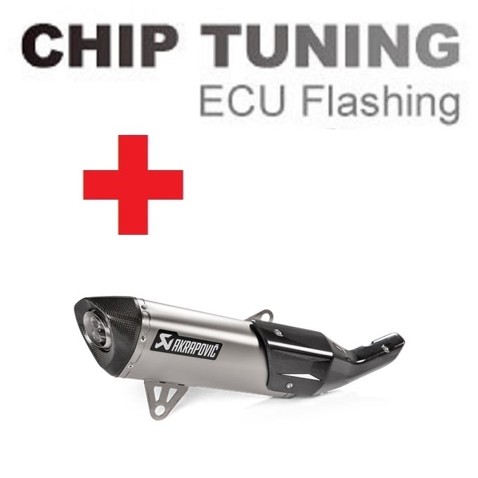 BMW C400GT / C400X 2018-2020 高性能 ECU フラッシュチューニング + Akrapovic S-B4SO2-HRT ( ステージ3)