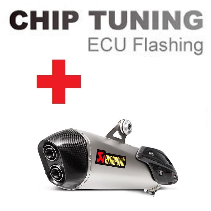 BMW C650 Sport 2016-2020 高性能 ECU フラッシュチューニング + Akrapovic S-B6SO7-HZAAT ( ステージ3)