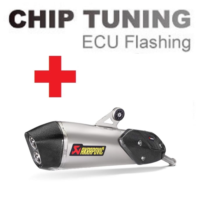 BMW C650GT 2016-2020 高性能 ECU フラッシュチューニング + Akrapovic S-B6SO8-HZAAT ( ステージ3)
