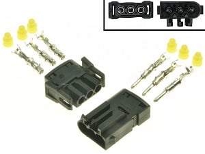 BMW C400 F650 F700 F800 spanningsregelaar stekker set (AMP 1-828817-1, BMW 1378114, PA66)