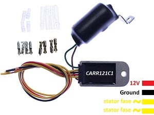 CARR121C1 - 2 fase電圧レギュレータ/整流器+コンデンサ, バッテリ不要- LED照明