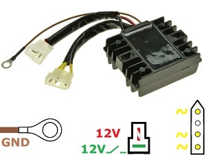 CARR204-BMW F650 F800 MOSFET 電圧レギュレータ/整流器