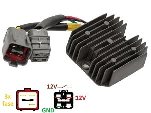 CARR691Griz Yamaha Grizzly 300 - MOSFET 電圧レギュレータ/整流器