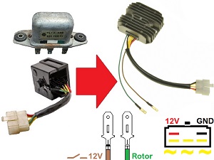 CARR241 - Honda MOSFET Spanningsregelaar gelijkrichter