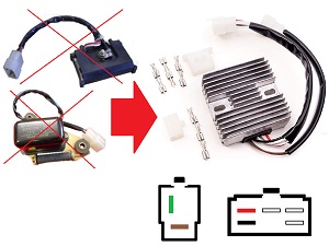 CARR351 - Yamaha XS650 MOSFET Spanningsregelaar gelijkrichter