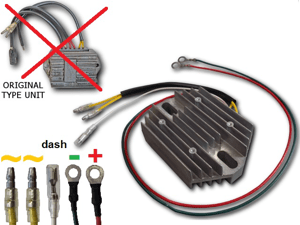 CARR511 - Ducati Moto Guzzi 2 fase MOSFET Spanningsregelaar gelijkrichter