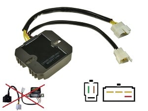 CARR771 Suzuki GT380 GT550 GT750 RE500 TS400 MOSFET 電圧レギュレータ/整流器
