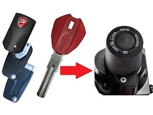 Ducati Multistrada Diavel keyless hands free system lost key FOBs chip programming