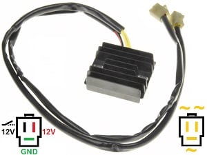 CARR101NX-LI - Honda NX250 MOSFET 電圧レギュレータ/整流器 Lithium-Ion - LiFePO4 LFP