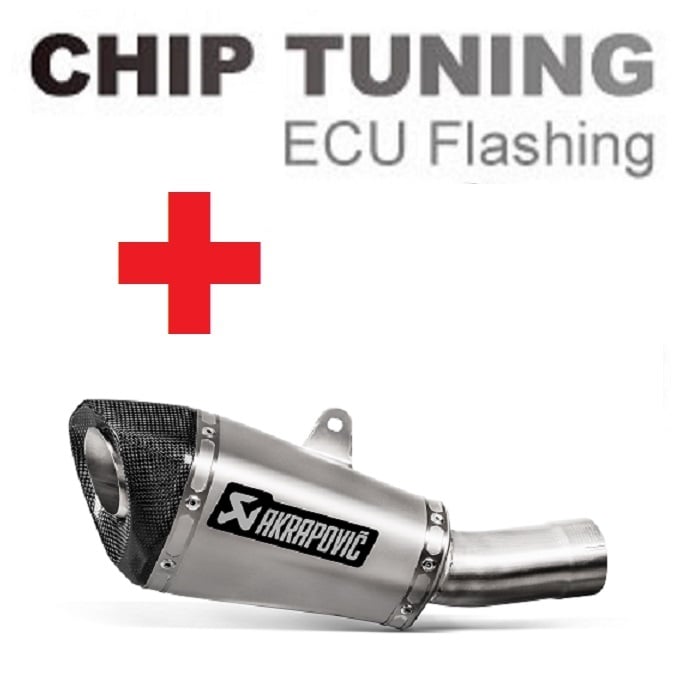 Honda CB1000R 2018-今日 Slip-on Line (Titanium) 高性能 ECUフラッシュチューニング + Akrapovic S-H10SO21-ASZT ( ステージ3)