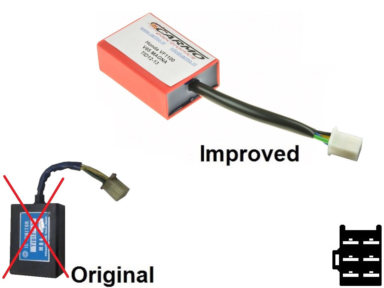 Honda VF1100 V65 Magna CDI ユニット ECU イグナイター点火モジュール (MB4, TID12-13)