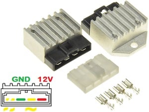 Shindengen SH653-12, SH635-12, SH610-12, SH636A-12, SH580-12 電圧レギュレータ/整流器 + counter plug complete