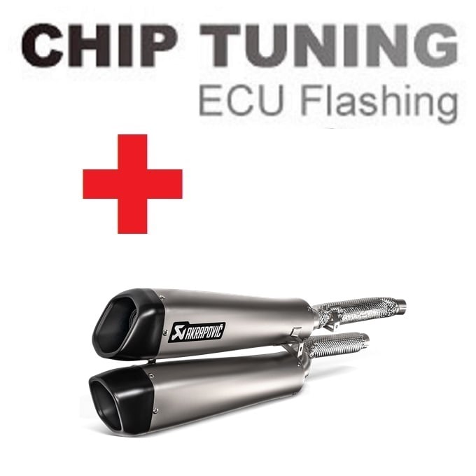 Triumph Scrambler 1200 2019-2020 高性能 ECU フラッシュチューニング+Akrapovic S-T12SO3-HCQT ( ステージ3)