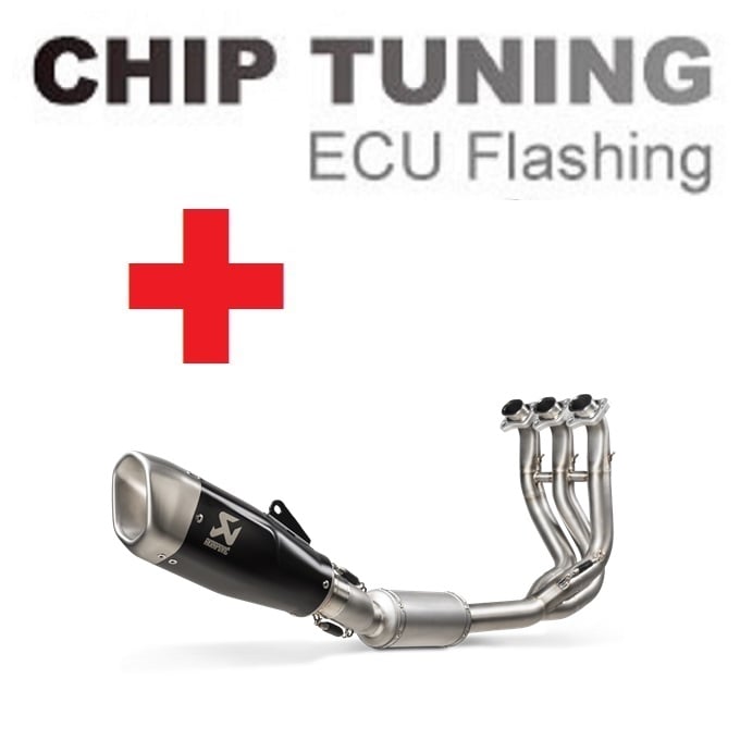Truimph Trident 660 2021-今日 高性能 ECU フラッシュチューニング+Akrapovic S-T6R1-CQTBL ( ステージ3)
