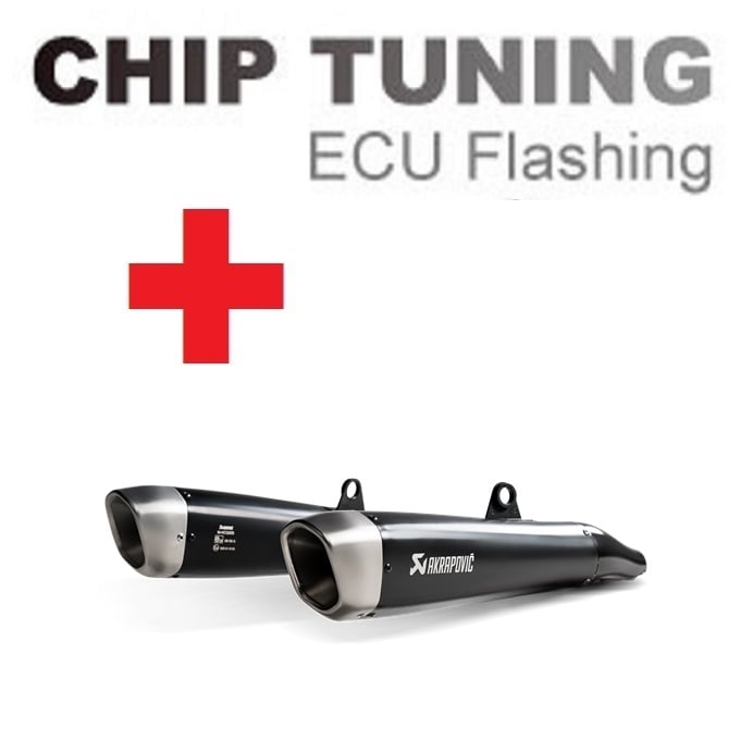 Truimph Street Twin 2016-2020 高性能 ECU フラッシュチューニング+Akrapovic S-T9SO2-HCQTBL ( ステージ3)