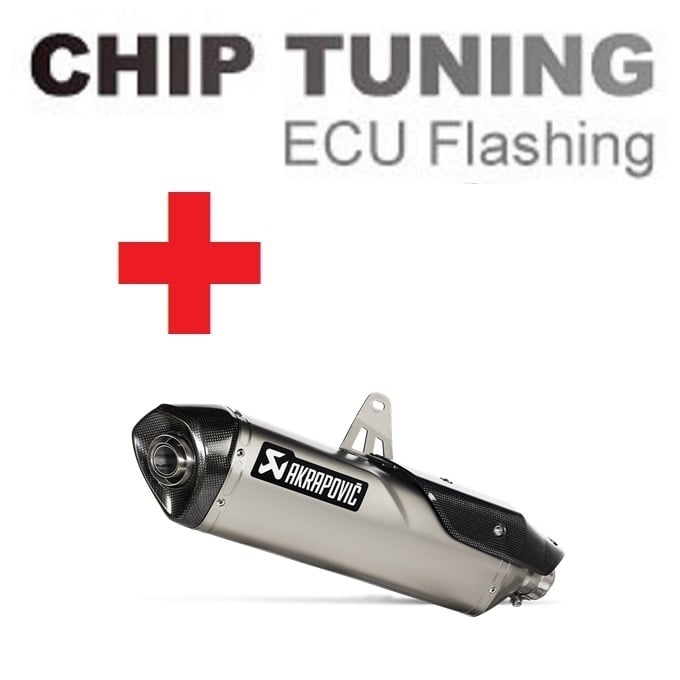 Truimph Tiger 850 / 900 2020-今日 高性能 ECU フラッシュチューニング+Akrapovic S-T9SO3-HRT ( ステージ3)