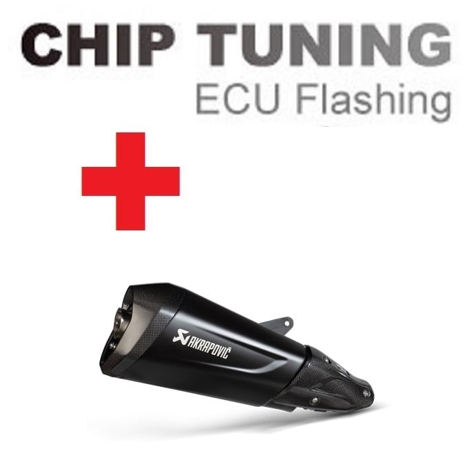 Vespa GTS 300 2021-今日 高性能 ECU フラッシュチューニング+Akrapovic S-VE3SO10-HZDFBL ( ステージ3)