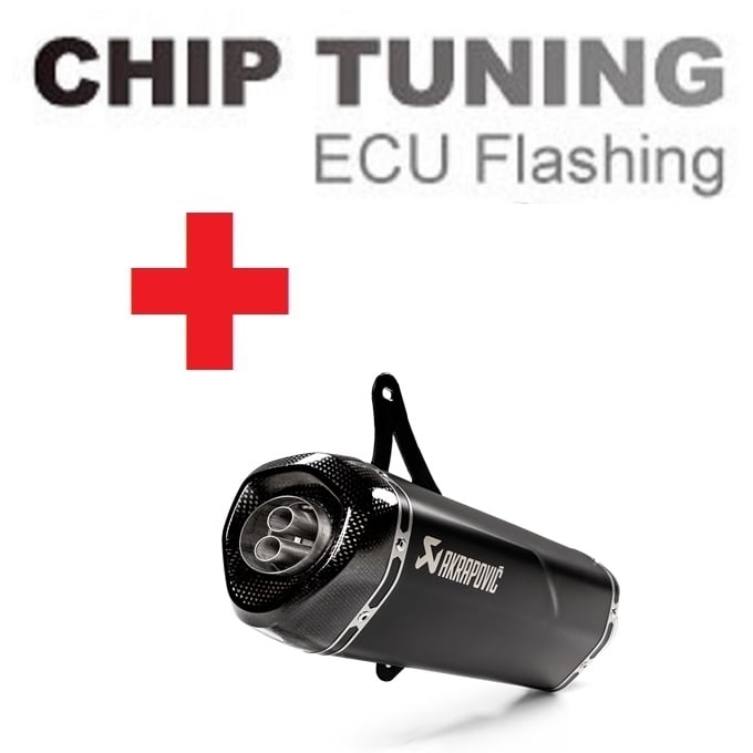 Vespa GTS / GTV 2005-2020 高性能 ECU フラッシュチューニング+Akrapovic S-VE3SO9-HRSSBL ( ステージ3)