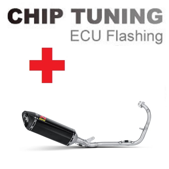 Yamaha R125 2008-2013 高性能 ECU フラッシュチューニング + Akrapovic S-Y125R1-ZC ( ステージ3)