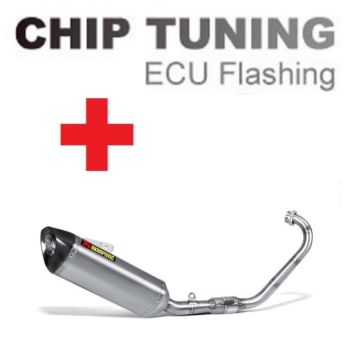 Yamaha MT-125 2014-2019 高性能 ECU フラッシュチューニング + Akrapovic S-Y125R4-HRT ( ステージ3)