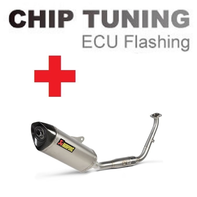 Yamaha R125 / MT-125 2021-今日 高性能 ECU フラッシュチューニング + Akrapovic S-Y125R8-HZT ( ステージ3)
