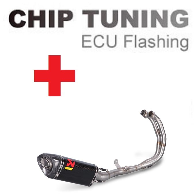 Yamaha MT-03 / YZF-R25 2014-今日 高性能 ECU フラッシュチューニング+Akrapovic S-Y3R1-APC ( ステージ3)