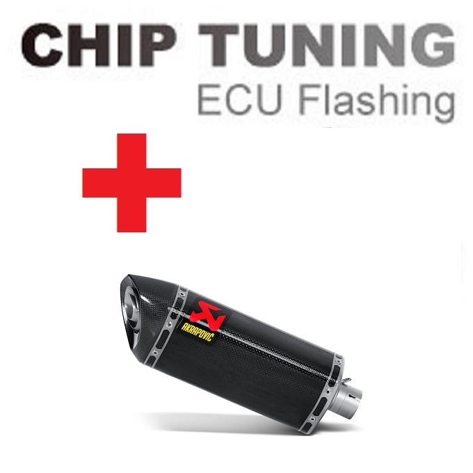 Yamaha R6 2008-2009 高性能 ECU フラッシュチューニング + Akrapovic S-Y6SO7-HZC ( ステージ3)