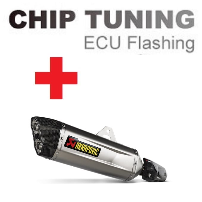 Yamaha Ténéré 700 2019-今日 高性能 ECU フラッシュチューニング + Akrapovic S-Y7SO3-HGJT ( ステージ3)