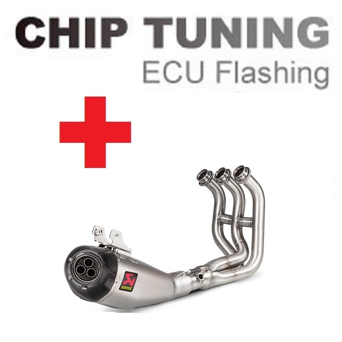 Yamaha Niken 2019-2020 高性能 ECU フラッシュチューニング + Akrapovic S-Y9R10-HEGEHT ( ステージ3)