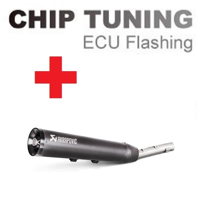 Yamaha SCR950 2017-2020 高性能 ECU フラッシュチューニング + Akrapovic S-Y9SO4-HBBOSSBL/1 ( ステージ3)