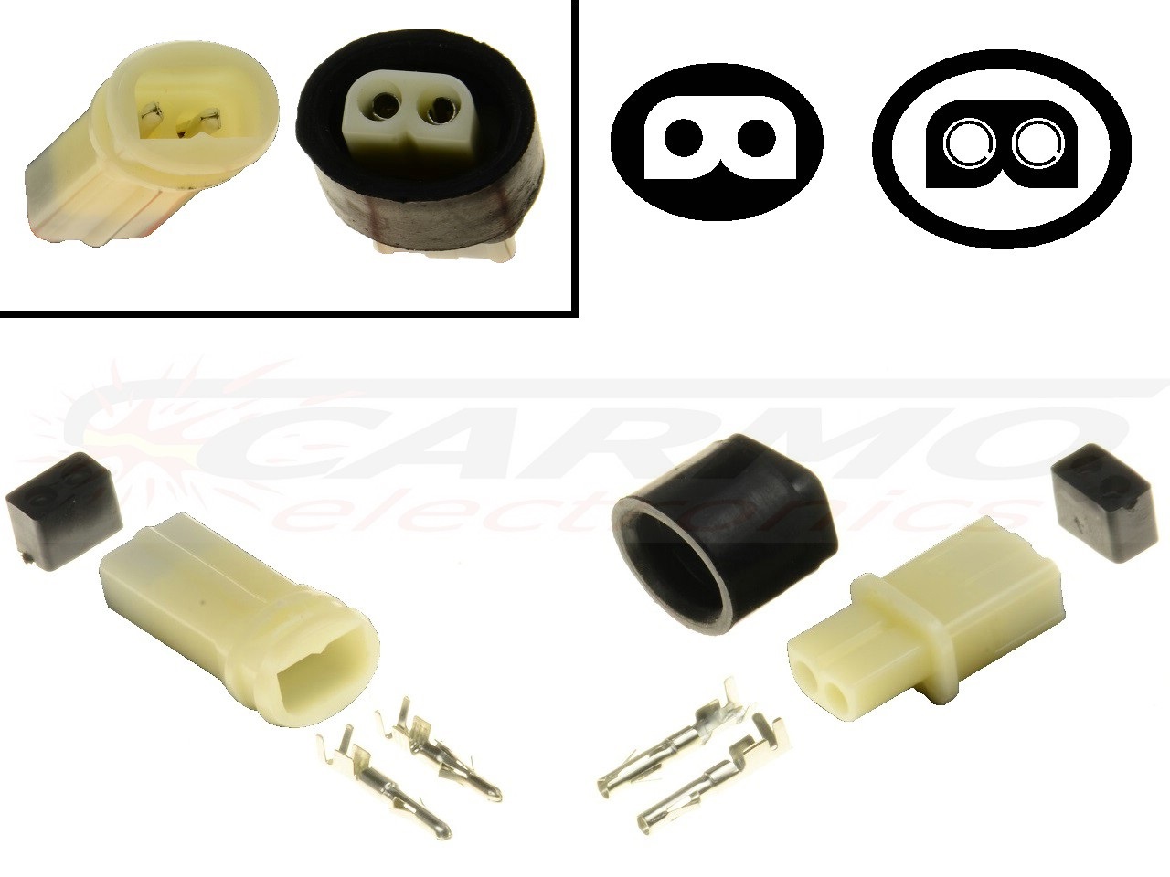 2 pin YPC Sealed connector set - off-road motorfiets connector - 画像をクリックして閉じる