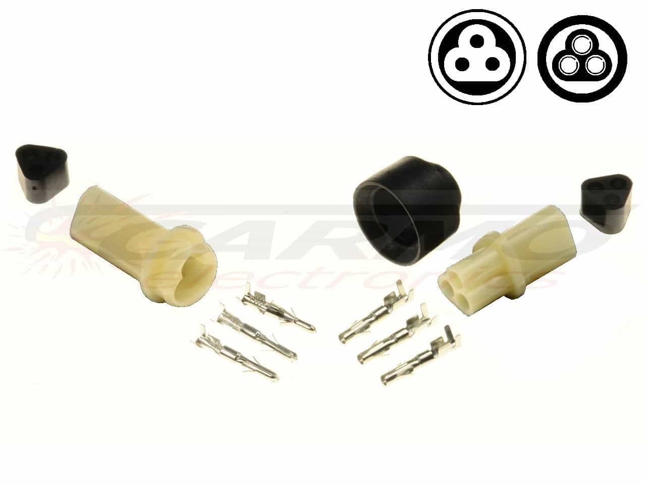 3 pin YPC Sealed connector set - off-road motorfiets connector - 画像をクリックして閉じる