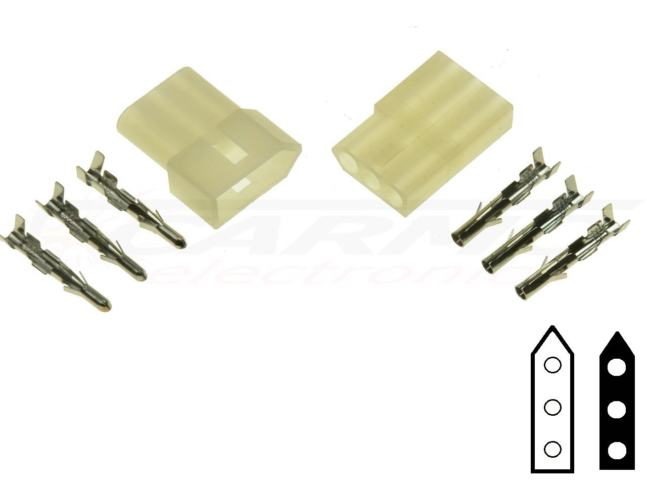 3 pole BMW Aprilia Motorbike connector set - 画像をクリックして閉じる