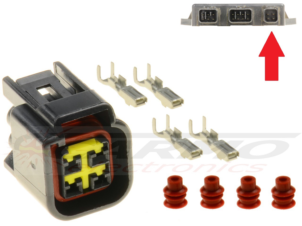 4 polige CDI ECU stekker - 画像をクリックして閉じる