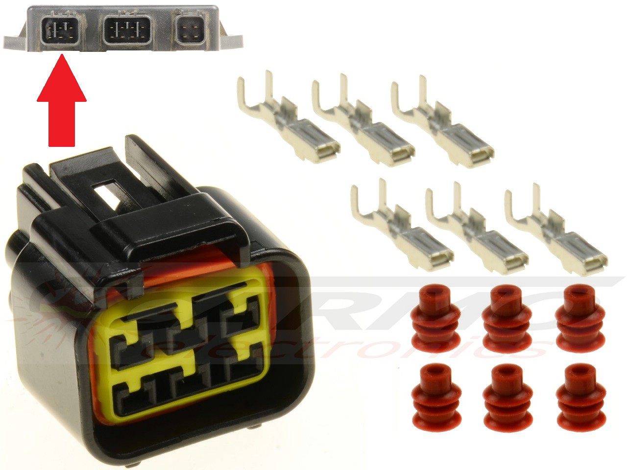 6 polige CDI ECU stekker voor motorfiets - 画像をクリックして閉じる