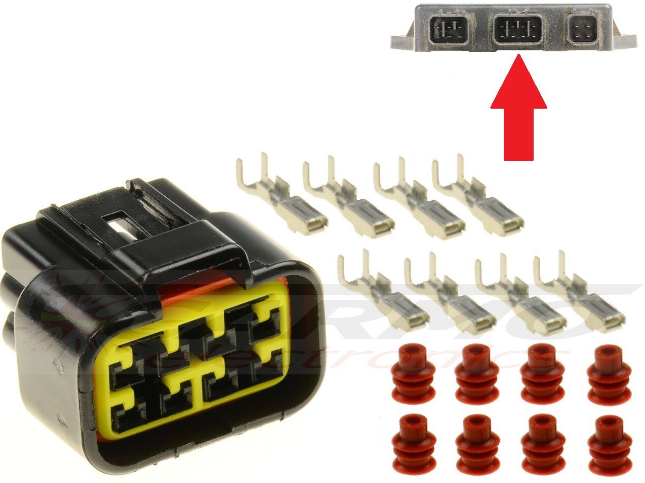 8 polige CDI ECU stekker stekker voor motorfiets - 画像をクリックして閉じる