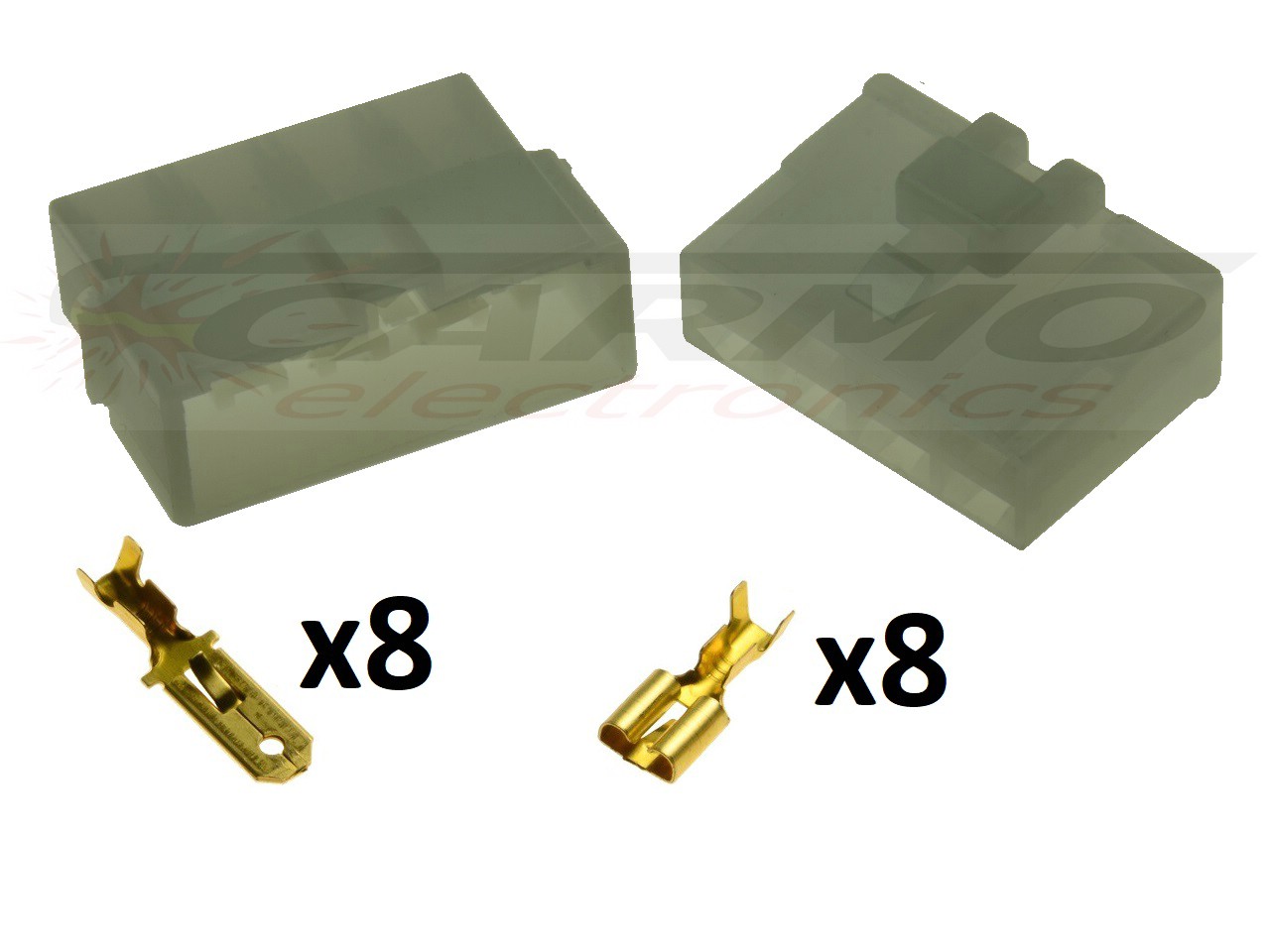 8-polige pin automotive connector stekker 8FA-250S 8MA-250S set - 画像をクリックして閉じる