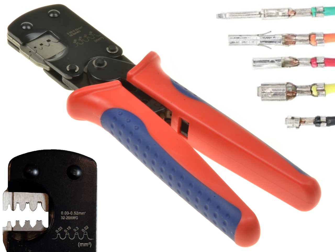 AMP プロの重い圧着工具 - 0,03mm2-0.52mm2 / 32-20AWG - 画像をクリックして閉じる