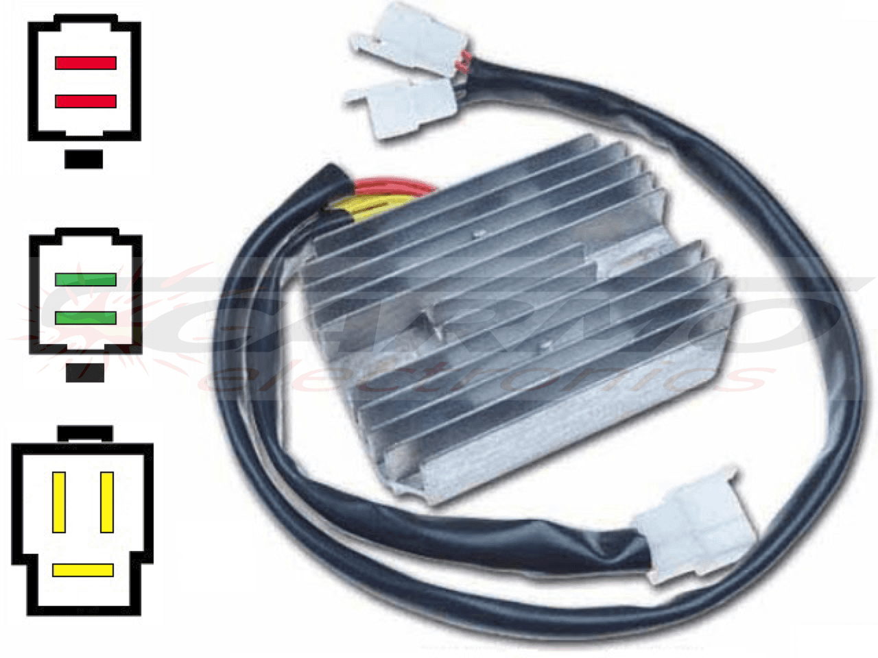 CARR121 - Honda VT MOSFET 最新のMOSFET電圧レギュレータ/整流器 (SH541A-12, SH541G-11, SH541KC, Shindengen) - 画像をクリックして閉じる