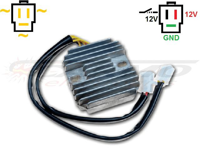 CARR161 - CX500 MOSFET 電圧レギュレータ/整流器 (31600-415-008, SH232-12, Shindengen) - 画像をクリックして閉じる
