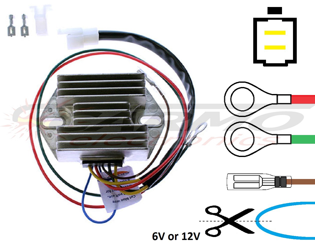 CARR1631 - Ducati 6V 12V spanningsregelaar - 画像をクリックして閉じる