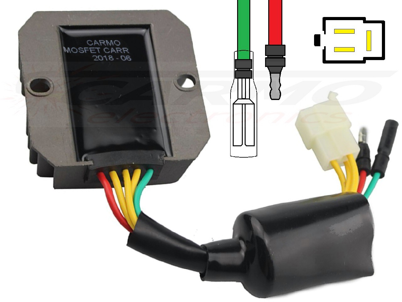 CARR204-SLR Honda FX650 SLR650 - MOSFET 電圧レギュレータ/整流器 (SH532C-13) - 画像をクリックして閉じる