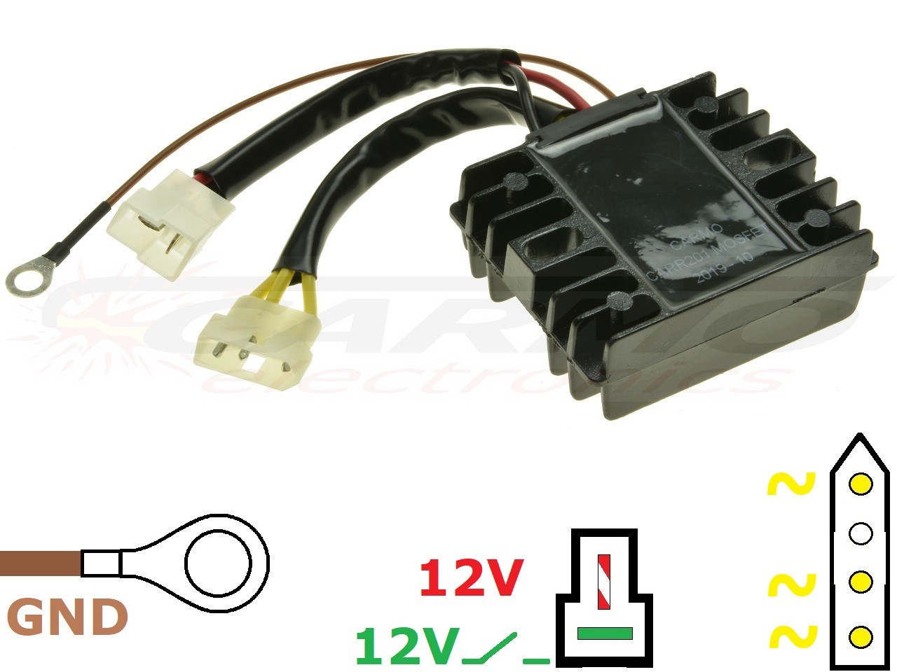 CARR204-BMW F650 F800 MOSFET 電圧レギュレータ/整流器 - 画像をクリックして閉じる