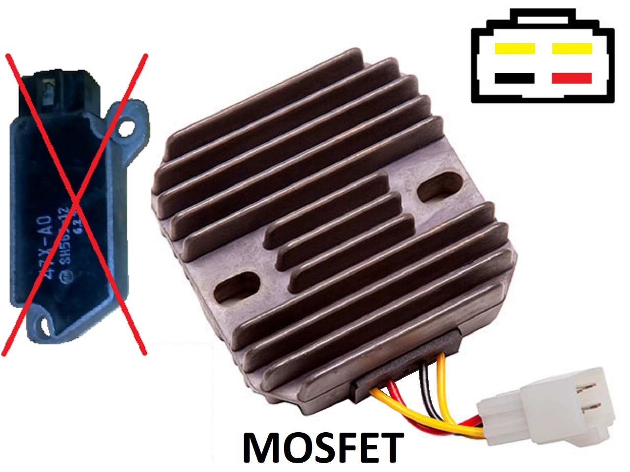 CARR421 - Yamaha 2 fase MOSFET Spanningsregelaar gelijkrichter - 画像をクリックして閉じる
