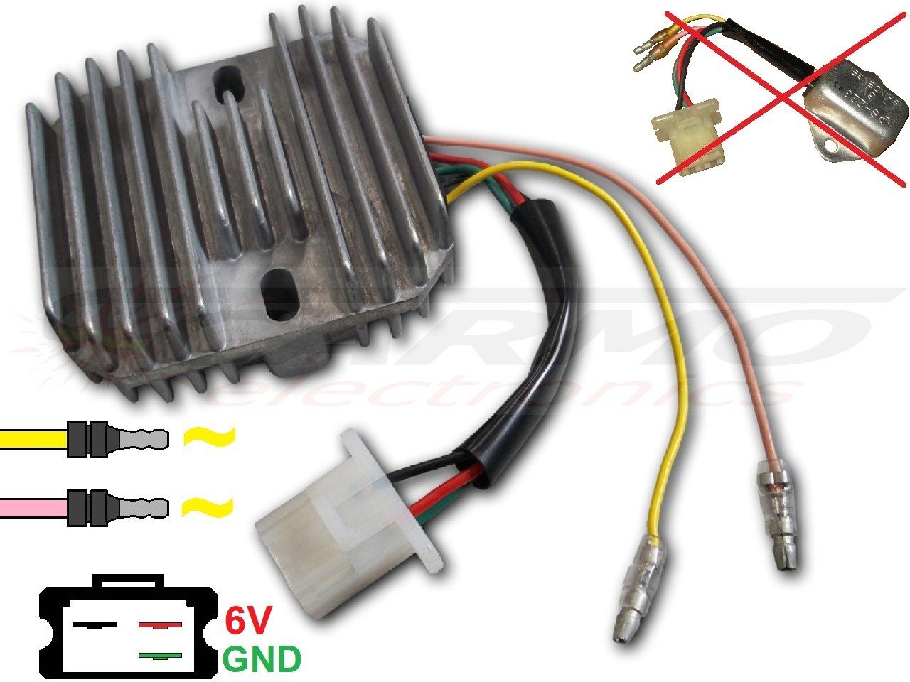 CARR681 SH223 6V 電圧レギュレータ/整流器 - 画像をクリックして閉じる