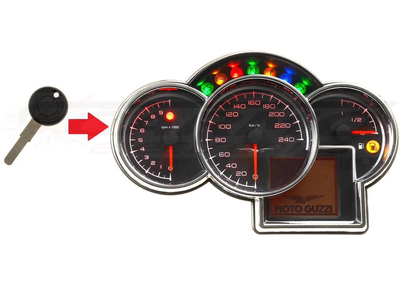 Moto Guzzi 1x トランスポンダーチップキーを再プログラム → telerunit - 画像をクリックして閉じる