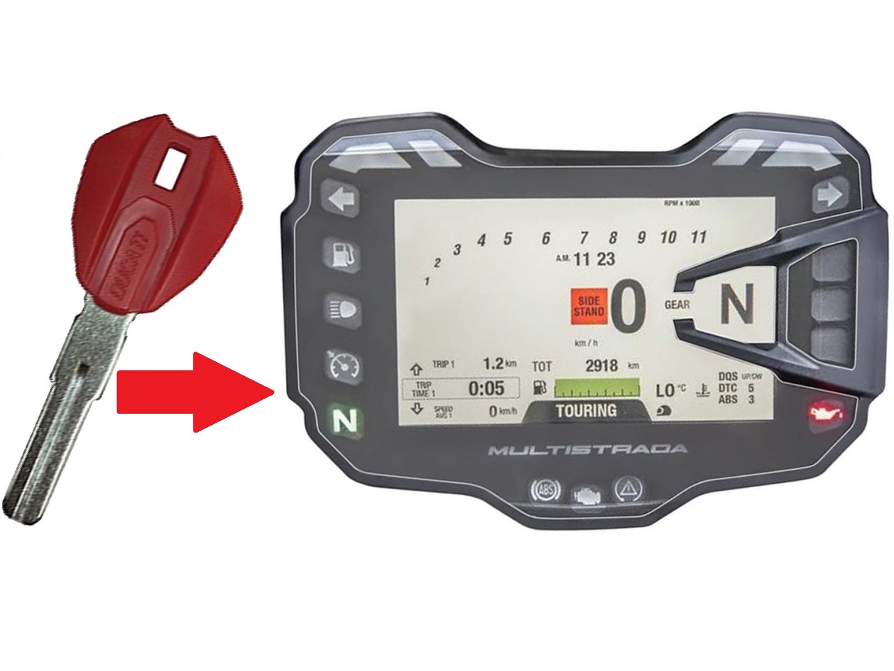 Ducati Multistrada chip programming (with normal key ignition switch, no button) - 画像をクリックして閉じる